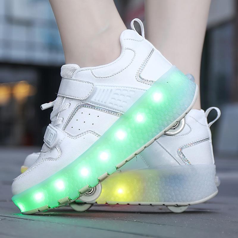 Nové 2025 přímý prodej chlapecké a dívčí zatahovací boty na kolečkách dvoukolečkové čtyřkolečkové odnímatelné kolečkové brusle pro dospělé