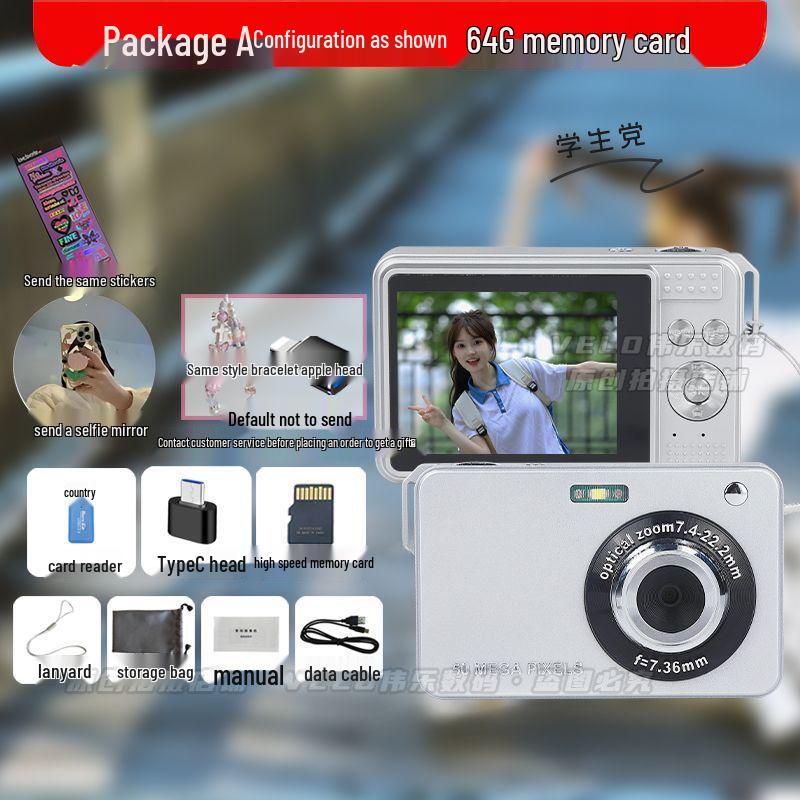 

2025 Student Digital CCD Camera: HD Photo & Video, Retro Filter, Lightweight