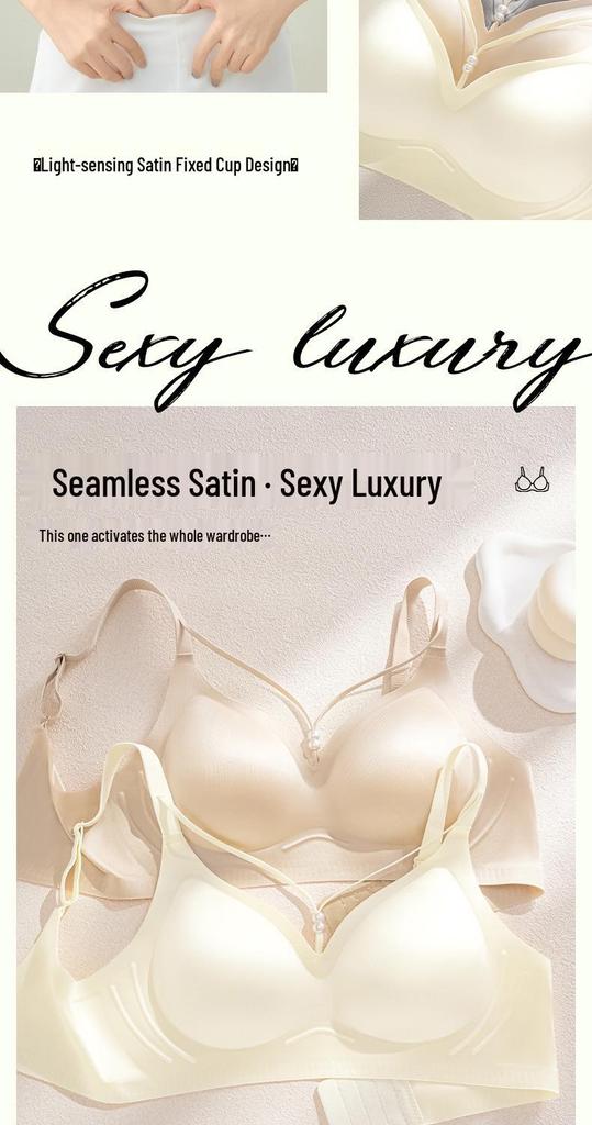 Nahtloser, kabelloser BH: Weicher Halt, Anti-Hänge-Effekt, Entwickelt für große Brüste