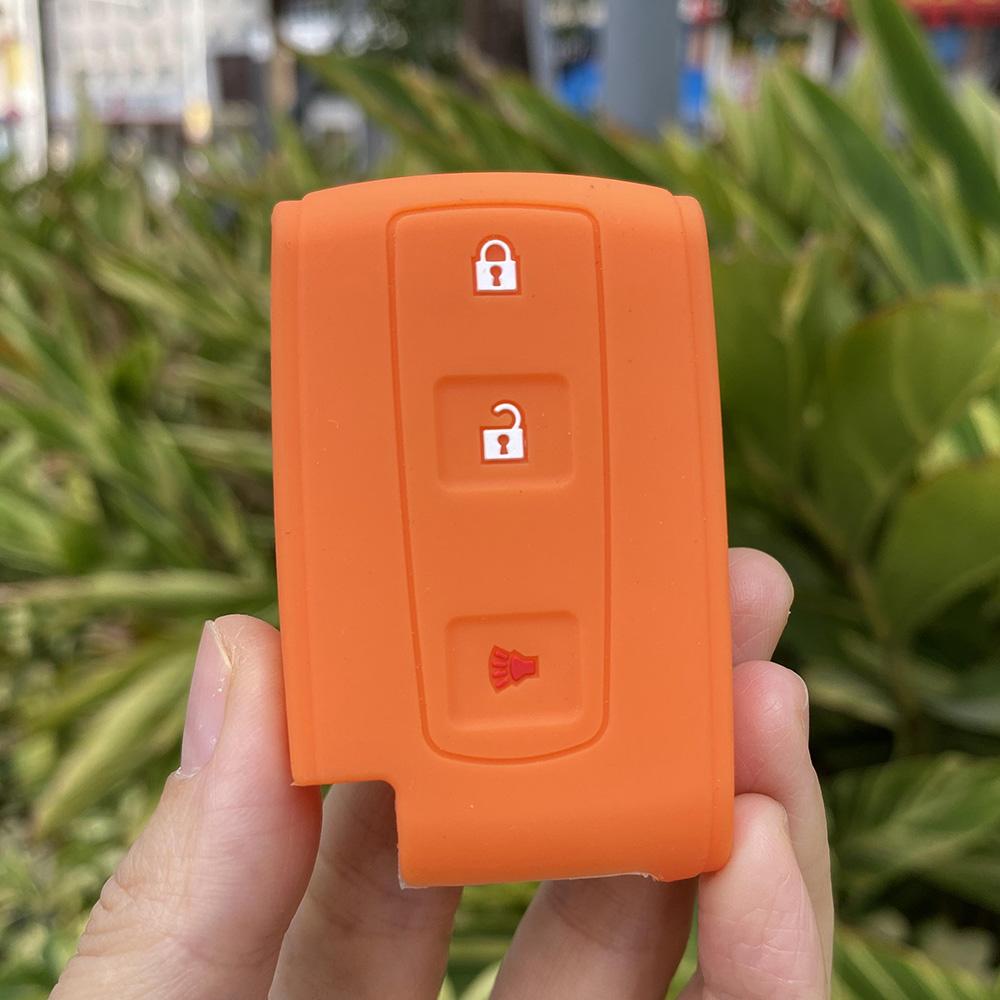 Silicone Car Key Fob Cover Case Shell Set For Toyota Corolla Verso 2004 2006 2007 Prius Gen 20 2005 2008 Remote Key Accessories
