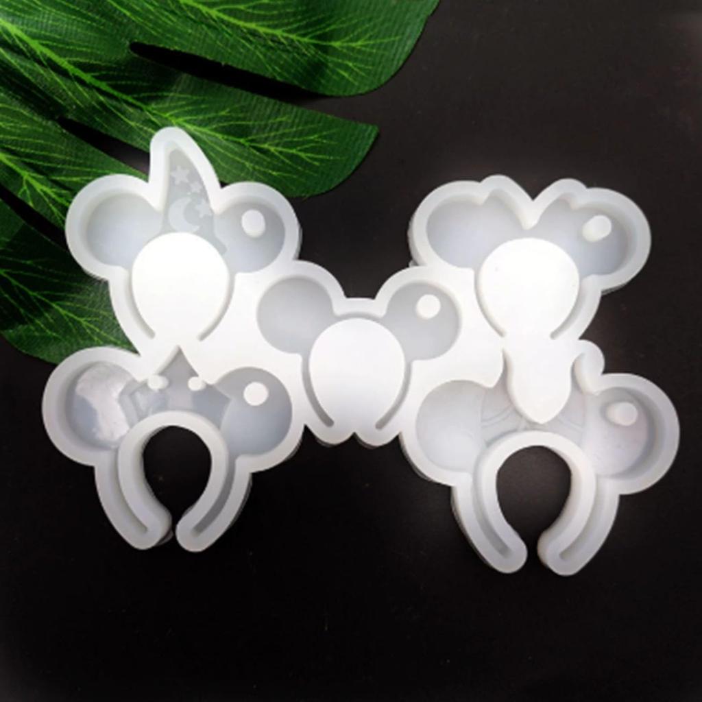 Disney Theme Silicone Resin Mickey Mouse and Donut Shapes for 12 Designs Molds, Headband, Cupcake, Crafts,