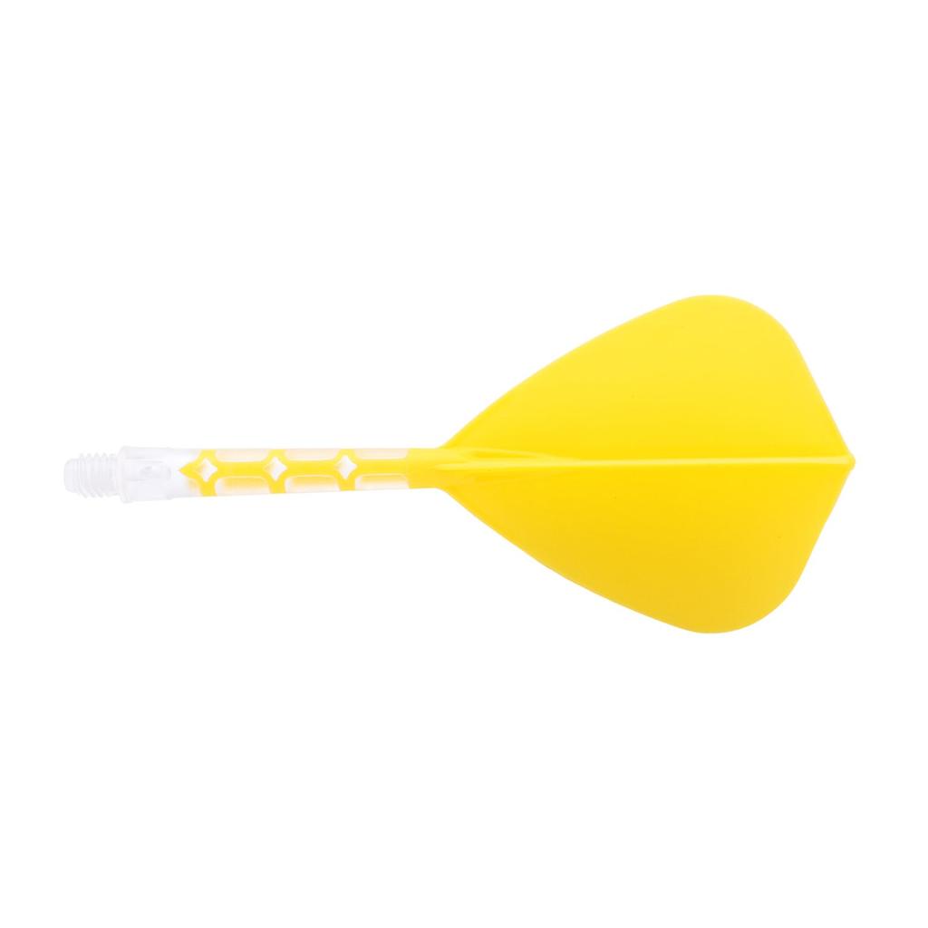 CUESOUL ROSTAK57 T19 Series Mixed Shaft Integrated Kite Shape Set of 3 Two-Tone Dual-Material Flights, Series, (Yellow) CS-AK57FZ7L