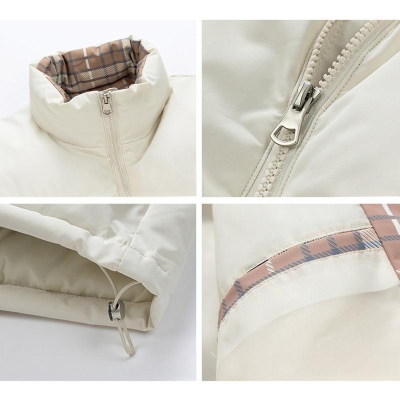 Cotton Clothing Men and Women Paragraph Winter Loose Stand-up Collar Cotton Jacket Warm Thickened Models Casual Cotton Jacket Couples Jacket Men