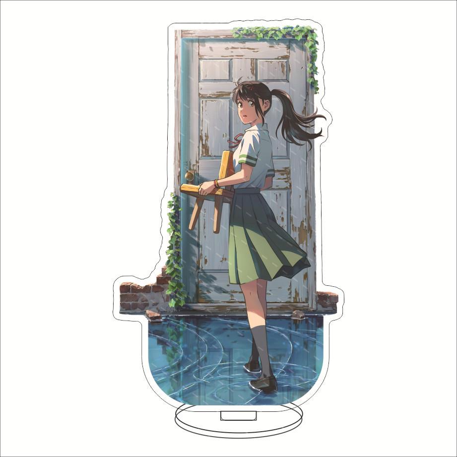 Anime Suzumeno Tojimari Suzume Movie Acrylic Stand Model Plate Decoration Desk Figure Display Girl Gift Artist Products Standee