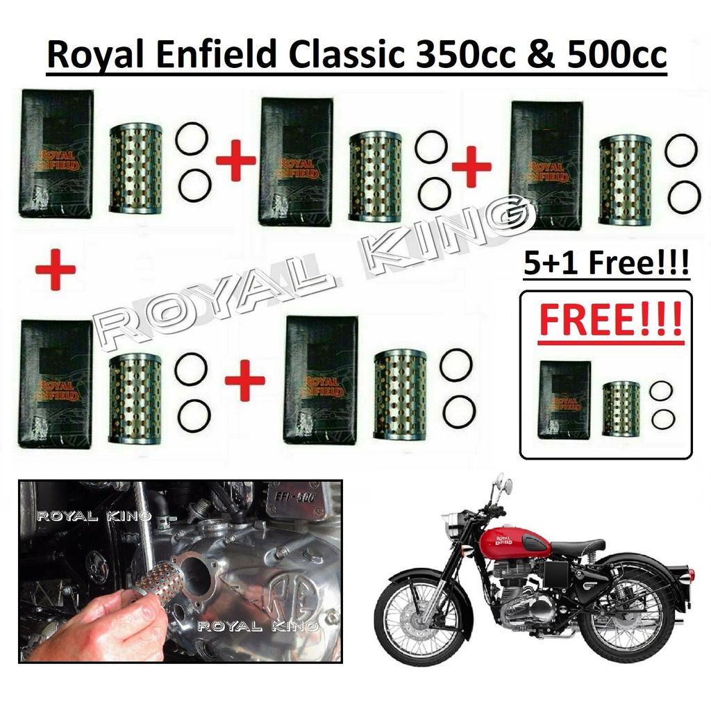 Royal Enfield Old Classic 350 & 500cc "Oil Filter" Element Pack Of 5 + 1 Free