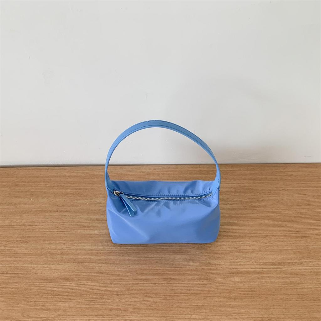 New Women Small Square Bag Baguette Nylon Handbag Korean Style Simple Candy Color Underarm Bag Guangzhou High Quality Bag