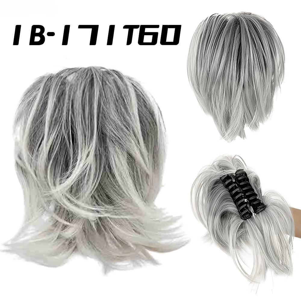 

Synthetic Short Wavy Hair Extensions Claw Updo Ponytail Messy Hair Buns For Women Cosplay Use KTB 25cm
