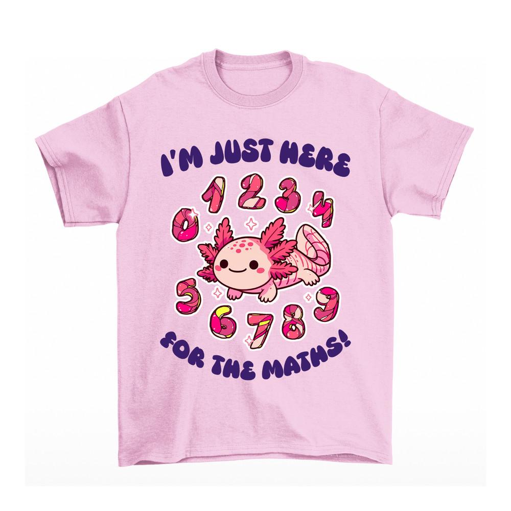 

Футболка для девочек и детей Аксолотль Просто здесь ради МАТЕМАТИКИ Смешной Всемирный день чисел Школа XL