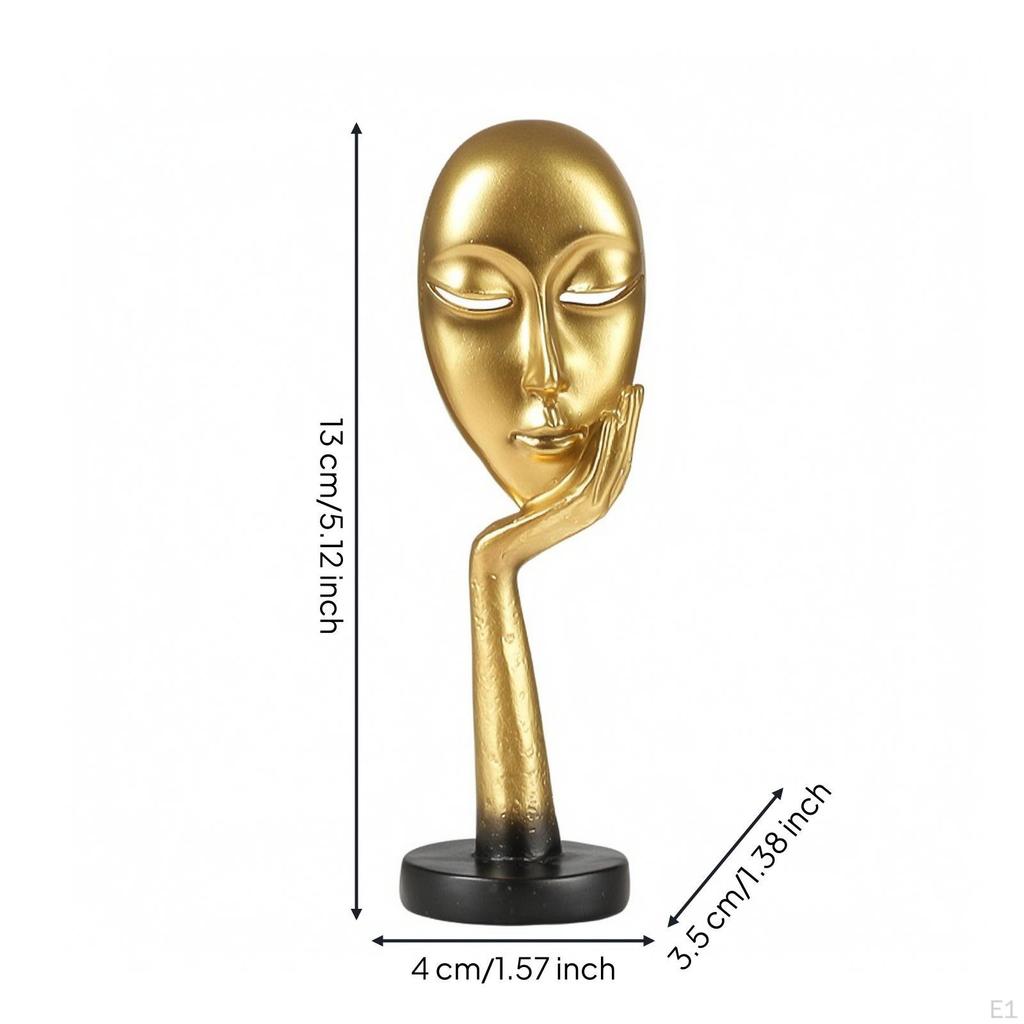 Abstract Face Sculpture Small Figurine Contemporary for Office
