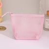 Portable Mesh Cosmetic Bag Transparent Large Capacity Lipstick Makeup Bag Dopamine Zipper Coin Purse for Women Girls