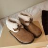 Small thick-soled snow boots women's winter 2025 new fashion casual versatile plush short boots velvet cotton shoes