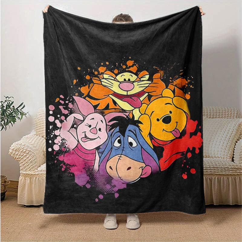 1pc, Disney Winnie The Pooh Friends Throw Blanket Soft & Cozy Blanket for Couch, Bed, Travel, Camping, Car, Beach, Office Nap Perfect Gift
