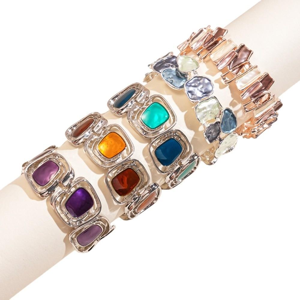 Elastic Colored Oil Rose Bracelet Waterproof Women's Hand Bracelet  Gifts for Women Girl