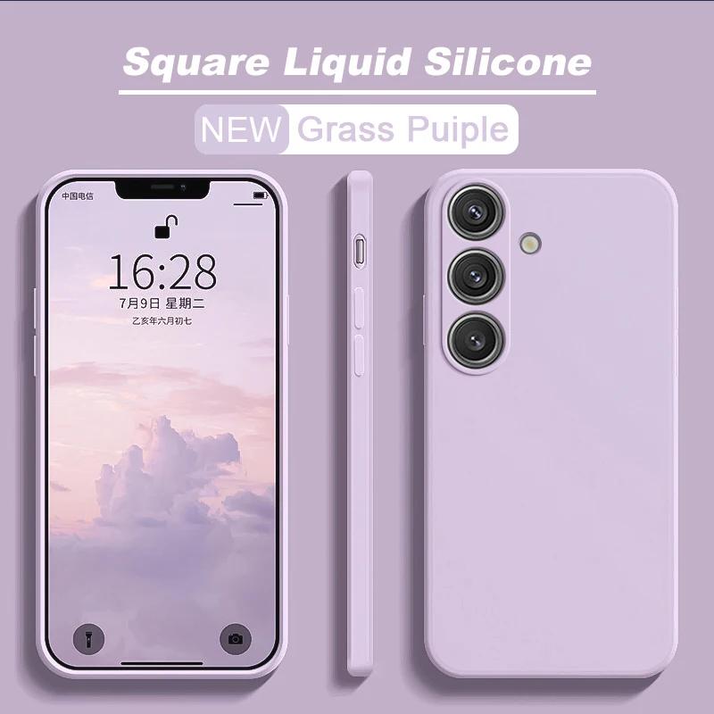 

S24 S23 Ultra Case Soft Liquid Silicone Phone Case Cover для Samsung Galaxy S24 S 24 S23 S22 Ultra Plus S23Ultra S24Ultra Чохли For Galaxy S24 Plus