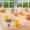 8 Stück Tierharz Heimdekoration Figuren Puppenhaus Mikrolandschaft Zubehör Feengarten Miniatur Zimmer Schreibtisch Dekorationen