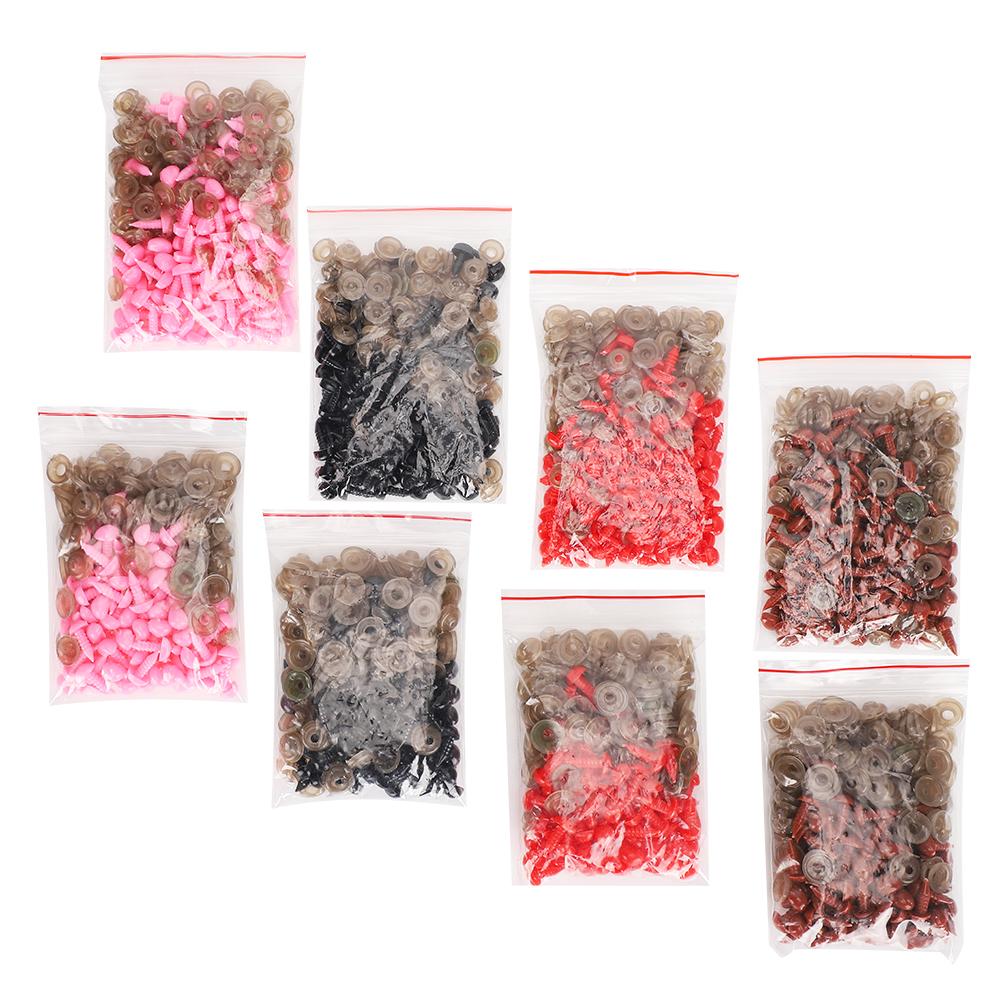 

Plastic Safety Eyes Noses Kit Crafting Buttons Accessories for Doll Stuffed Animals Toys Teddy Puppet