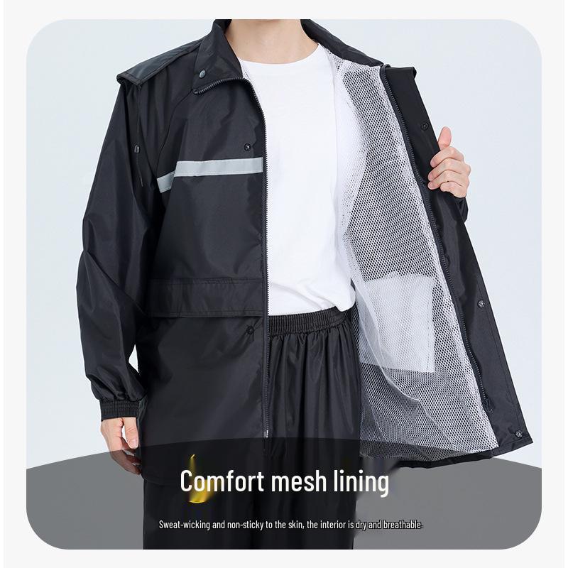 Unisex Waterproof Raincoat & Pants Set for Outdoor Cycling and Motorcycling
