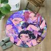 1pc KPop Demon Hunters9 Print Round Carpet Chair Round Carpet Suitable for Bedroom Living Room Home Decorative Carpet