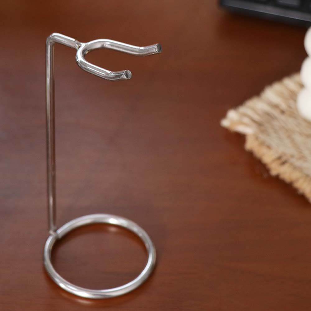 Portable Stainless Steel Shaver Storage Rack Safety Silver Shaver Holder Easy Carry Shaver Stand Manual Old-fashioned