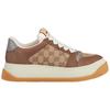 GUCCI Screener Jigglypuff, Distressed Shoes Leather Low top Stylish Skateboarding Shoes Men's Beige & Ebony 750048 FAB39 9754
