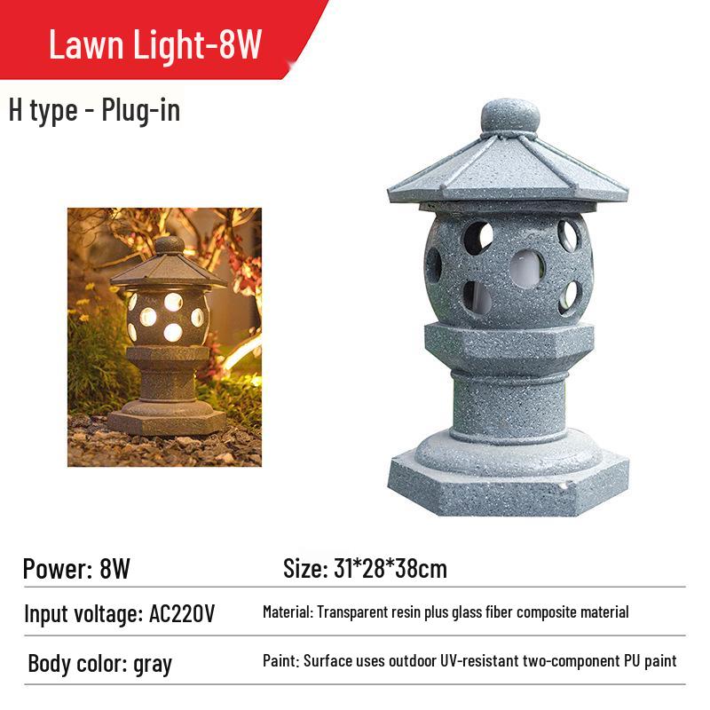 

Solar LED Chinese Garden Resin Stone Lantern for Outdoors