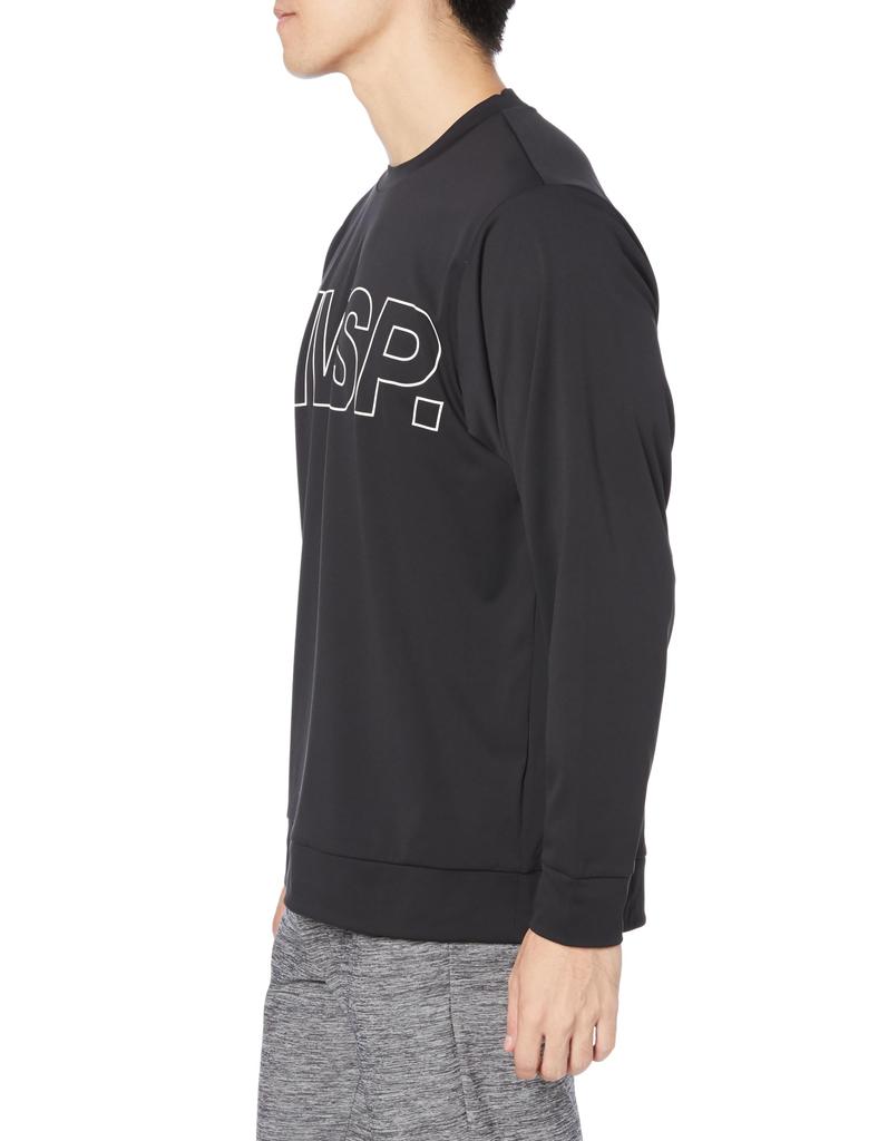 Move Sports Descente Long Sleeve Big MVSP UV Large T-Shirt, Fleece-Lined, Logo, Sunscreen, Protection, Black,