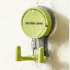 Wall Mounted Vacuum Suction Cup Double Hook No-Drilling Key Towel Hanger Hook For Bathroom Kitchen Removable Storage Hook