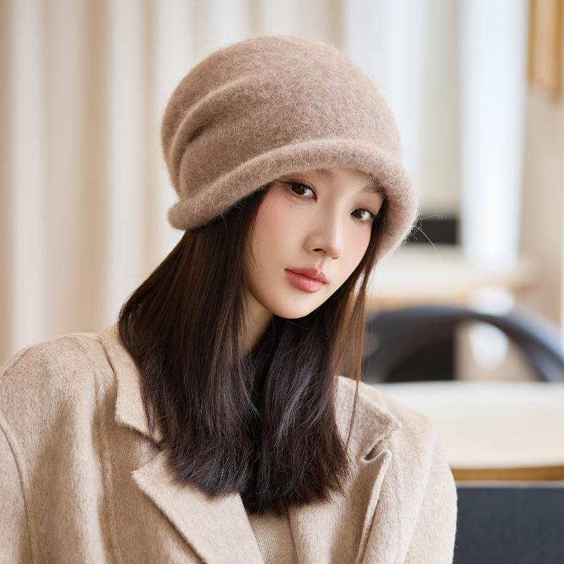 Autumn and Winter Knitted Stacking Hat, Ear Protector, Warm Hat, Fashion Wool Hat Hat for Women, Autumn Winter Versatile Warm Cold Weather Cap