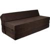 Matelas Pliable - VIKING CHOICE - 200cm X 120cm X 10cm - Marron - Lavable - Confort Moyen