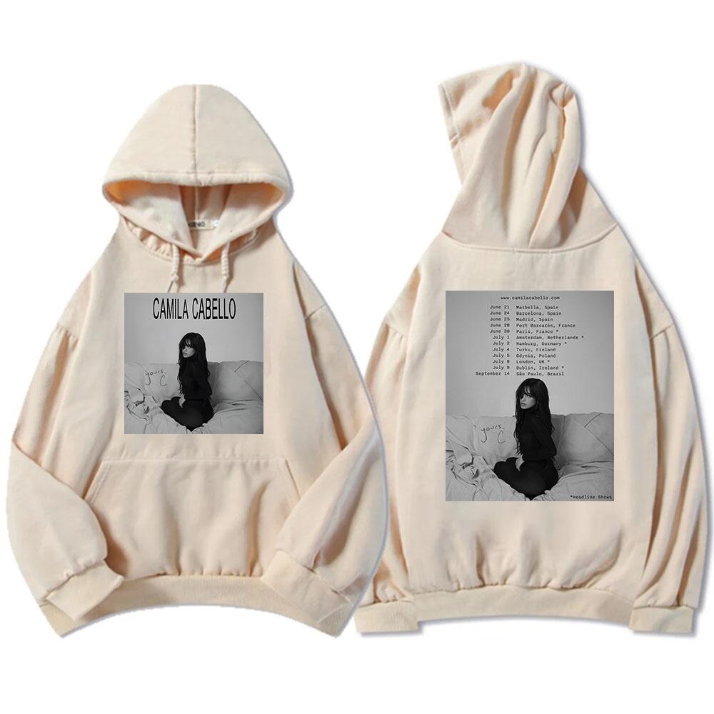 Camila Cabello Yours.C Tour 2025 Hoodies Langarm Fleece Herren/Damen Sweatshirts Grafik Kleidung Tasche Kapuzenpullover Männlich
