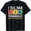 FariBo Dad Jokes Periodically Element T-Shirt, Classic Fit, Short Sleeve, Black, Adult