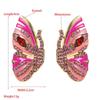 Women's Stud Earrings Alloy Oil Dropping Crystal Butterfly Earrings