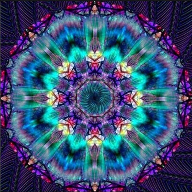 5D Diamond Painting Mandala Flowers Modern Pattern DIY Full Round Drill Cross Stitch Diamond Embroidery Home Decor Gift