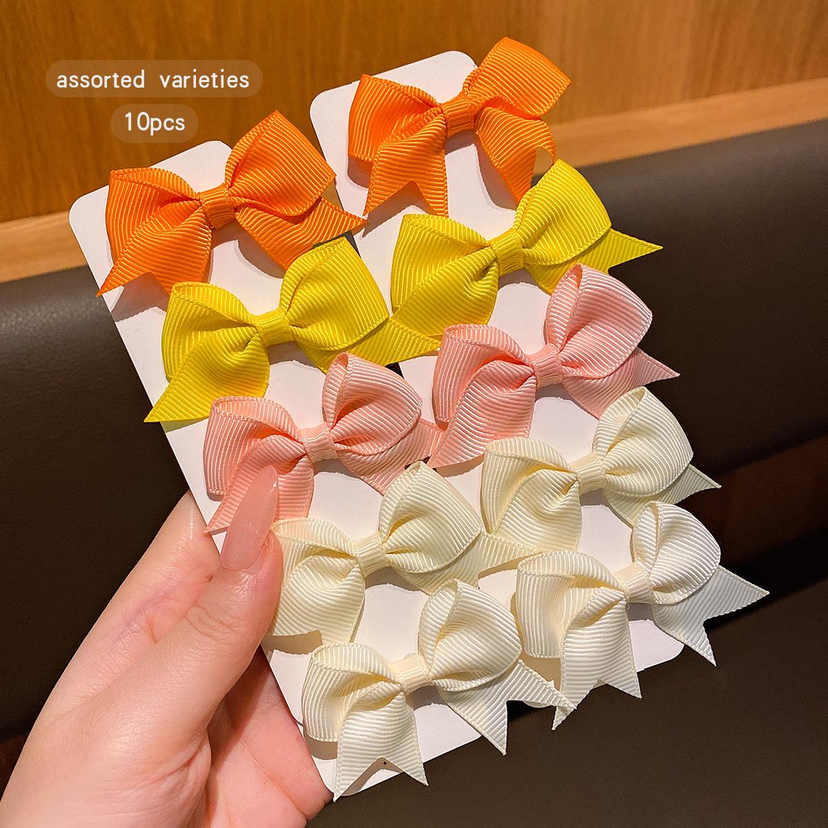 

20 colorful bow hair clips with random sweet and stylish colors, suitable for daily use as hair accessories