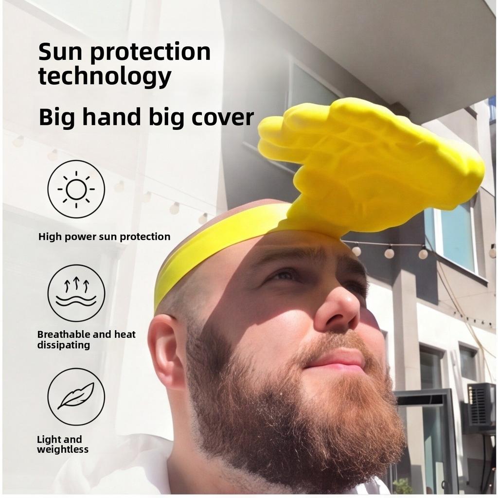 Creative Palm Shade Hat Funny Hand Headband UV Protection Sun Hat Summer Outdoor Anti-UV Novelty Hat
