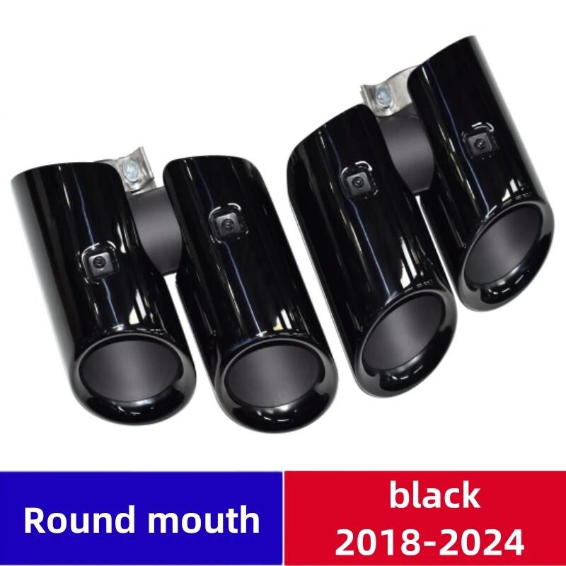 14-24 Porsche Macan Sporty Stainless Steel Exhaust Muffler Tailpipe, 4-Outlets, 3-Layer.