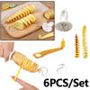 Cortador de Batata em Espiral Portátil Espetos para Churrasco de Batata Fatias Torcidas Torre de Batata Furacão Batata Cortador Ferramentas DIY para Vegetais para Cozinha