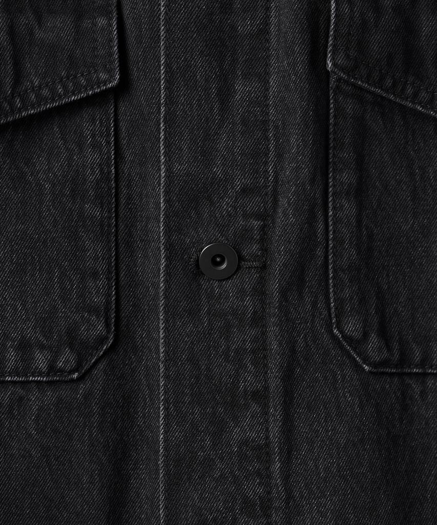 Musinsa Standard Denim Officer Jacket [Washed Black]