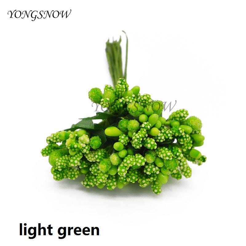 24 Stück/Los Maulbeerblütenstaub Künstliche Blumen Staubfäden / DIY Stempel für Blütenköpfe Hochzeitsfeier Scrapbooking Basteldekoration