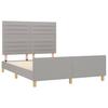 Vidaxl Bed Frame Without Mattress, Light Gray, 140X200 Cm, Upholstered