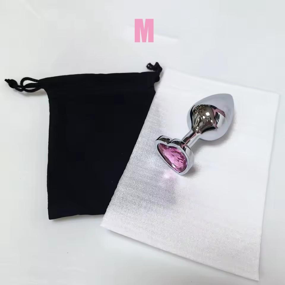 Heart Base Metal Anal Plug Stainless Beginner 5 Size Butt Plug Anus Masturbation Stimulator Dildos Adult Sex Toys For Man Women