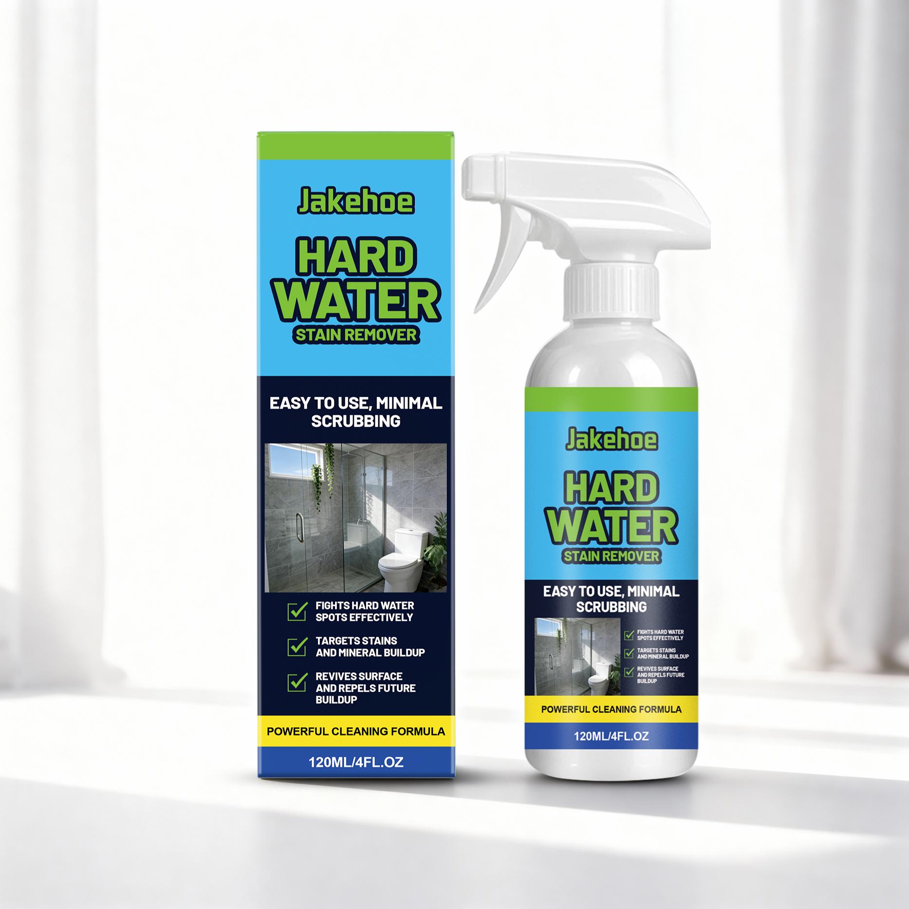 Hard Water Stain Remover for Glass - Daily Home Glass Cleaner for Water Spots & Grime - Bright & Clear Finish 120ml