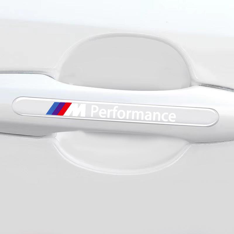 4Pcs M LOGO Car Door Handle Protector Sticker Auto Styling For BMW X7 X3 X4 X5 X6 3 4 5 6 7 Series Z4 M M3 M5 M6 E38 E39 E46 E53 E60 E61 E64 E70