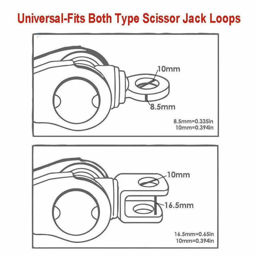 Scissor Jack Adapter For Use With 1/2 Inch Drive Impact Wrench Or 13/16 Inch Lug Wrench
