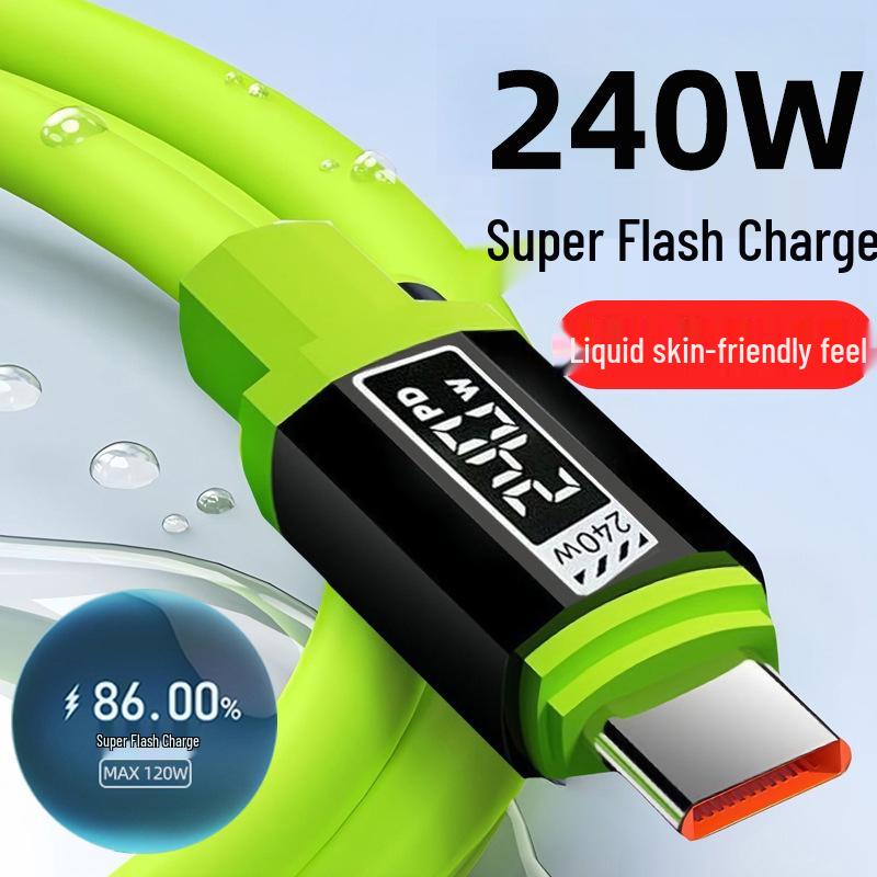 240W Super Fast Charging Cable Compatible with Apple, Huawei, Vivo, Oppo, Xiaomi, Honor.