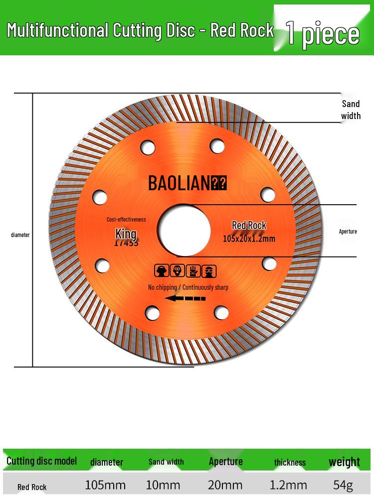 Marble & Ceramic Cutting Disc for Angle Grinders - Small Dry Saw Blade