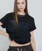 D.XO.H Text Slogan T-Shirt Black