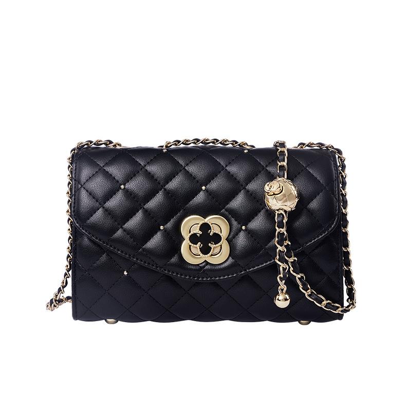 Mrs. Qiao 2025 New Small Square Bag Fashion Chain Bag Crossbody Bag Genuine Leather Women's Bag Shoulder Bag