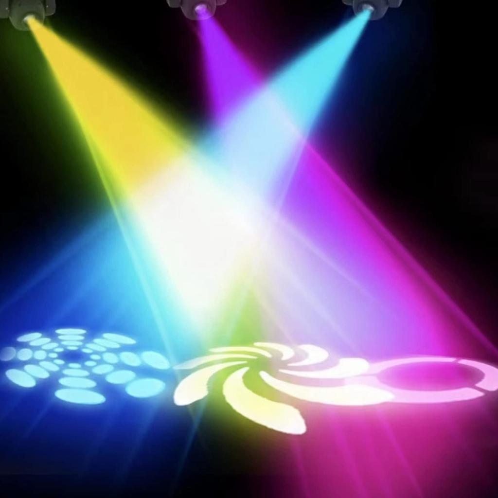 Bruce & Shark Moving Light, Stage Lighting, Spotlight, 100W High Brightness RGBW LED Ball Light, Moving Head, Stage Lighting, LED Rotation, 8 Colors,