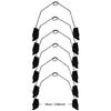 Six-Piece Billiards Pocket Reducers Set for Shot-Placement Practice, with Removable Wire-Frame Inserts Serving Every Opening Across a Pool Table
